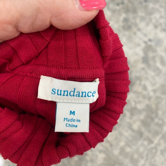 Red Ribbed Long Sleeve Top - Picture 2 of 3